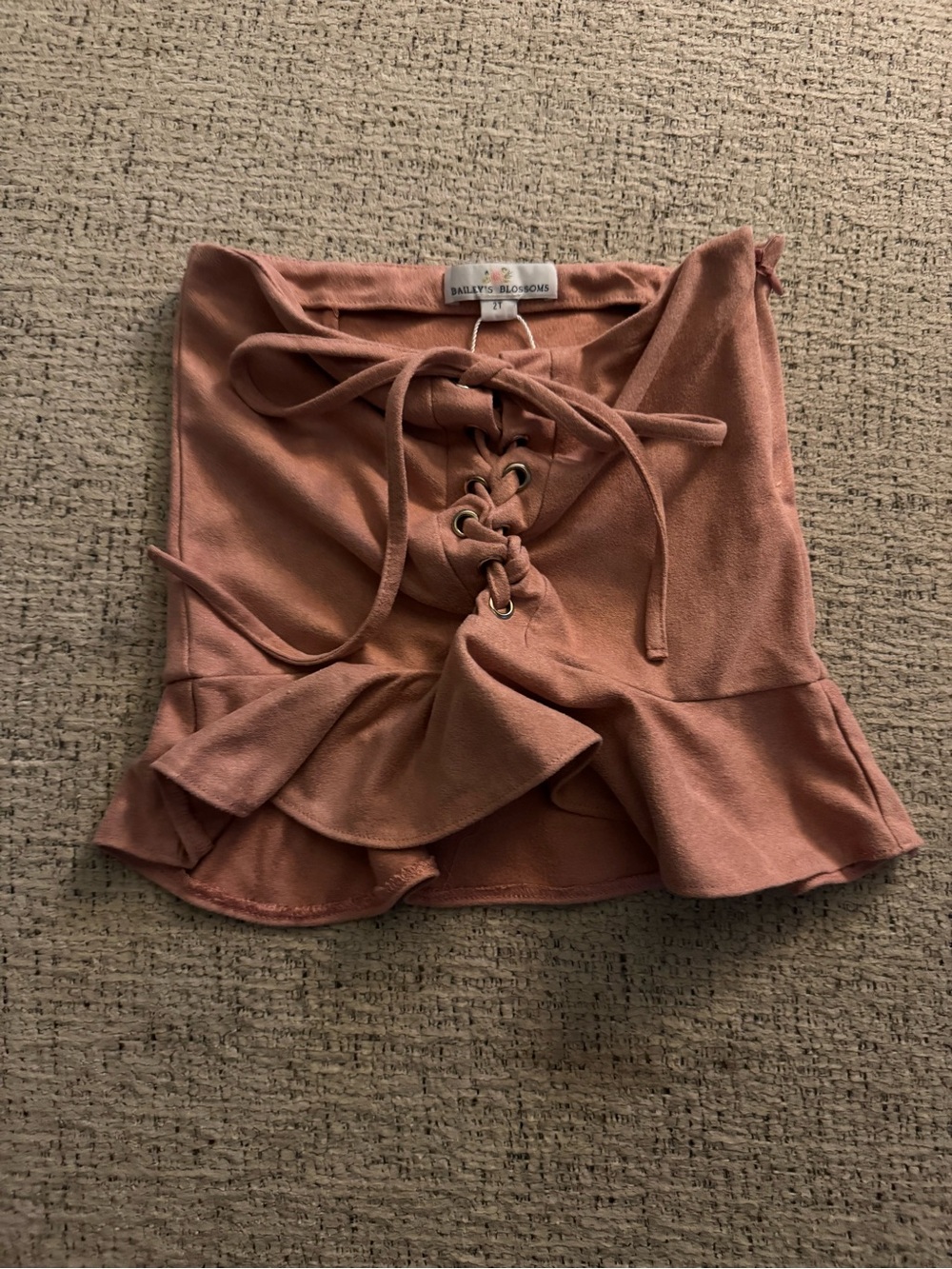 Bailey's Blossoms Lace-Up Ruffle Skirt